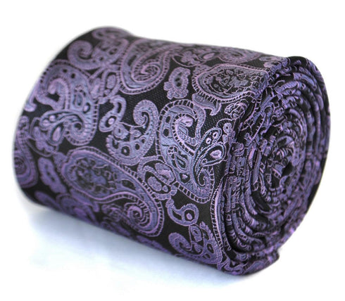 black and purple paisley tie